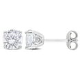 thumbnail image 1 of Boucles d'oreilles Miabella à Solitaire Saphir Blanc Synthétique en Argent Sterling, 1 of 4