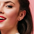 thumbnail image 4 of Miabella Created Ruby Solitaire Stud Earrings in Sterling Silver, 4 of 4