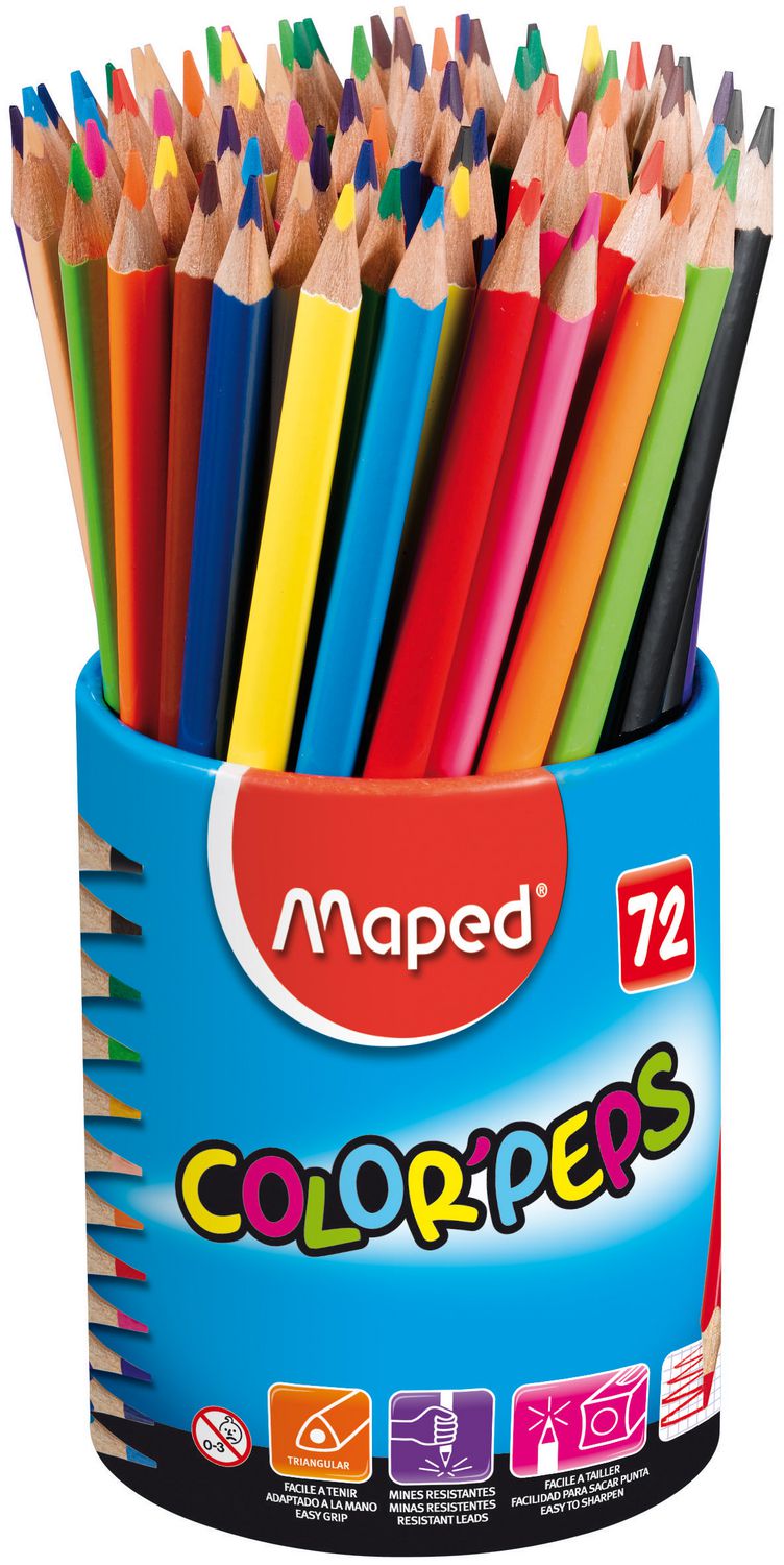 Maped 832000 Crayons de couleurs Color Peps Pack de 72 - 12 couleurs 