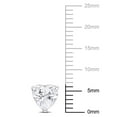 thumbnail image 2 of Miabella Created White Sapphire Solitaire Heart Stud Earrings in Sterling Silver, 2 of 3