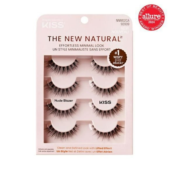 KISS The New Natural, False Eyelashes, Nude Blazer, Multipack, 4 Pairs., False Eyelashes, Nude Blazer