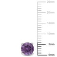 thumbnail image 2 of Miabella Simulated Alexandrite Solitaire Stud Earrings in Sterling Silver, 2 of 4