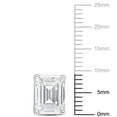 thumbnail image 2 of Miabella Emerald-Cut Moissanite Solitaire Stud Earrings in Sterling Silver, 2 of 3