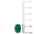 thumbnail image 2 of Miabella Created Emerald Solitaire Oval Stud Earrings in Sterling Silver, 2 of 3