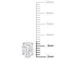 thumbnail image 2 of Miabella Created White Sapphire Solitaire Oval Stud Earrings in Sterling Silver, 2 of 3