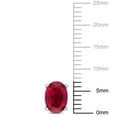 thumbnail image 2 of Miabella Created Ruby Solitaire Oval Stud Earrings in Sterling Silver, 2 of 3