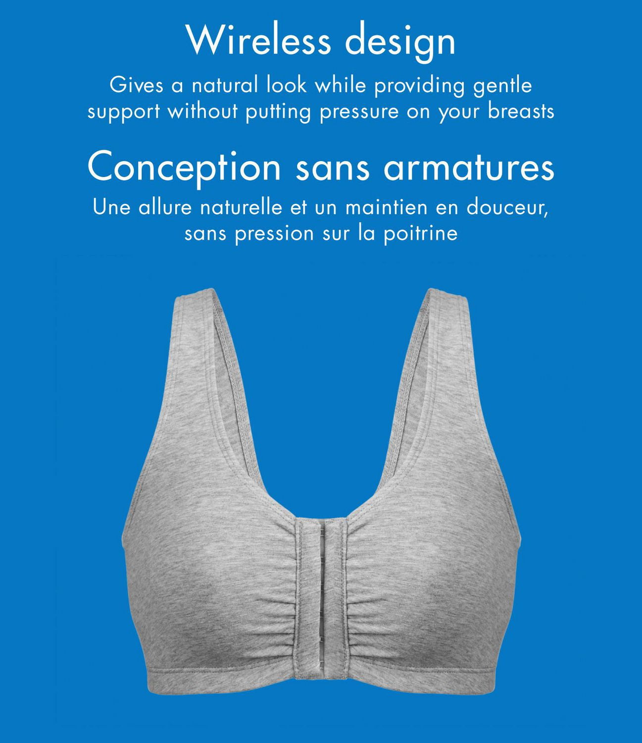 Bestform 9706014 Soutien-gorge de sport en coton mélangé à fermeture frontale Tailles 34 - 48