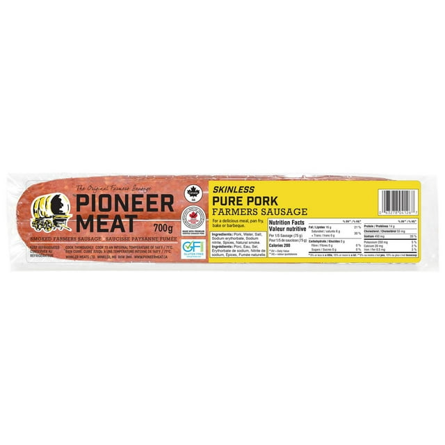 Saucisse Pioneer Pur Porc Saucisse Pioneer Pur Porc Naturellement fumé