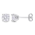 thumbnail image 1 of Boucles d'oreilles Miabella à Solitaire Moissanite en Argent Sterling, 1 of 4