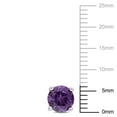 thumbnail image 2 of Miabella Simulated Alexandrite Solitaire Stud Earrings in Sterling Silver, 2 of 4