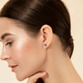 thumbnail image 4 of Miabella Simulated Alexandrite Solitaire Stud Earrings in Sterling Silver, 4 of 4