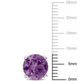 thumbnail image 2 of Miabella Simulated Alexandrite Solitaire Stud Earrings in Sterling Silver, 2 of 3