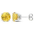 thumbnail image 1 of Miabella Citrine Solitaire Stud Earrings in Sterling Silver, 1 of 4