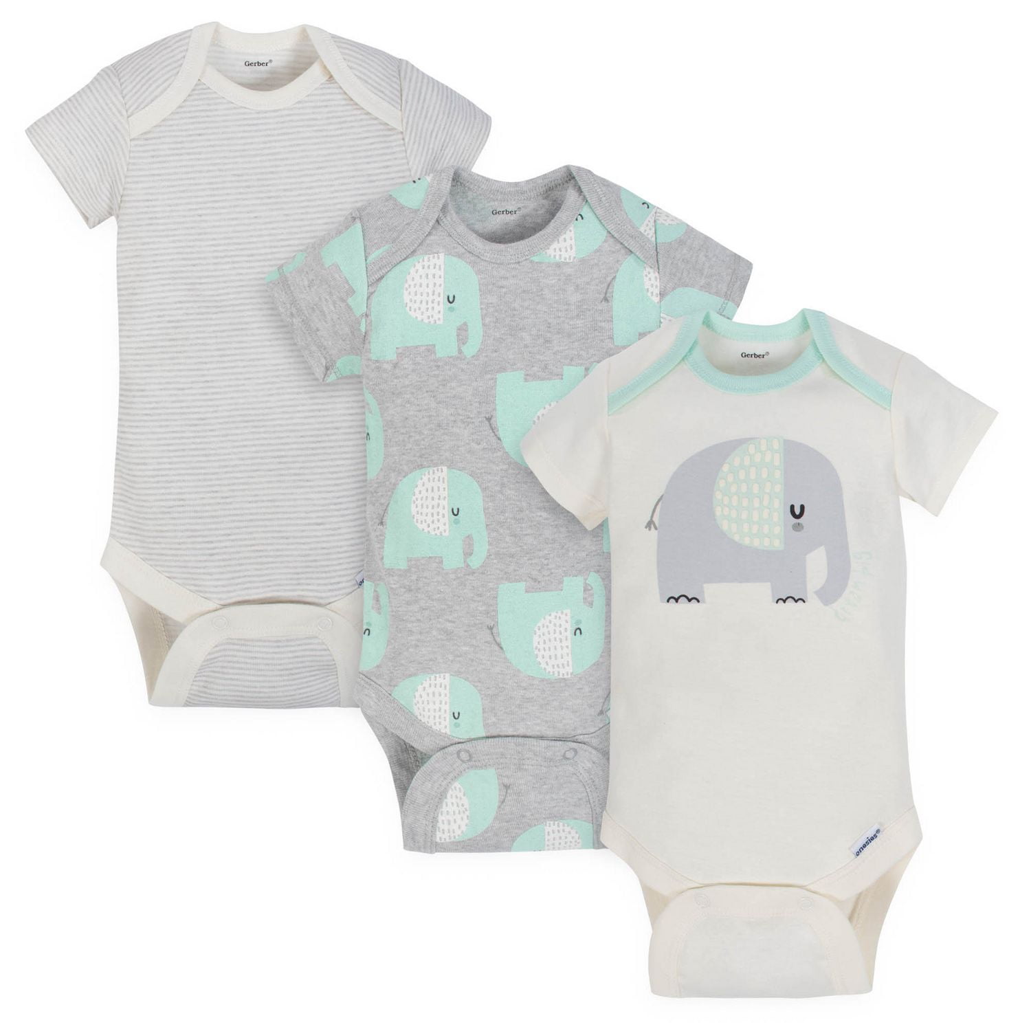 Gerber® Baby Neutral 3-Pack Organic Onesies Bodysuits - Variety ...