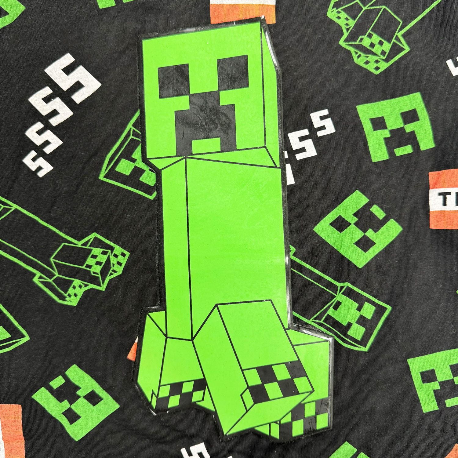 Minecraft Boys Creeper Everywhere Short Sleeve T-Shirt