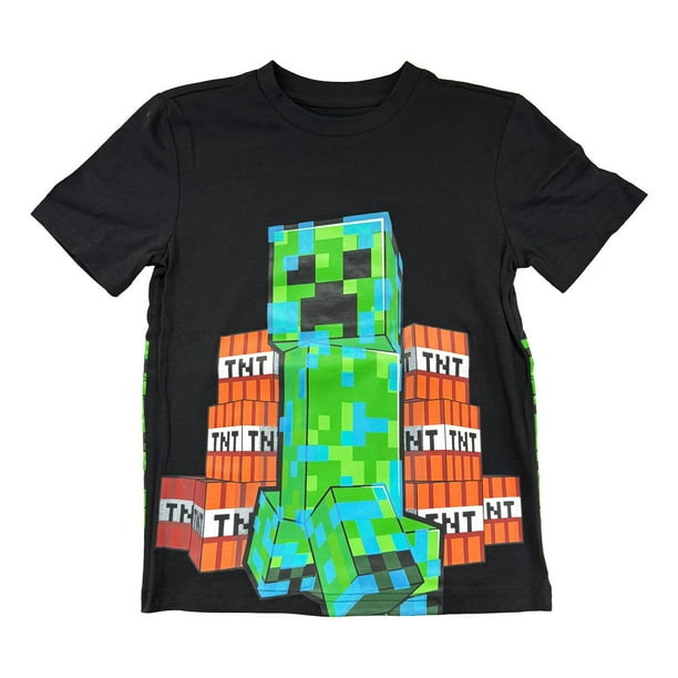 Minecraft Boys Creeper Stockpile Short Sleeve T-Shirt - Walmart.ca