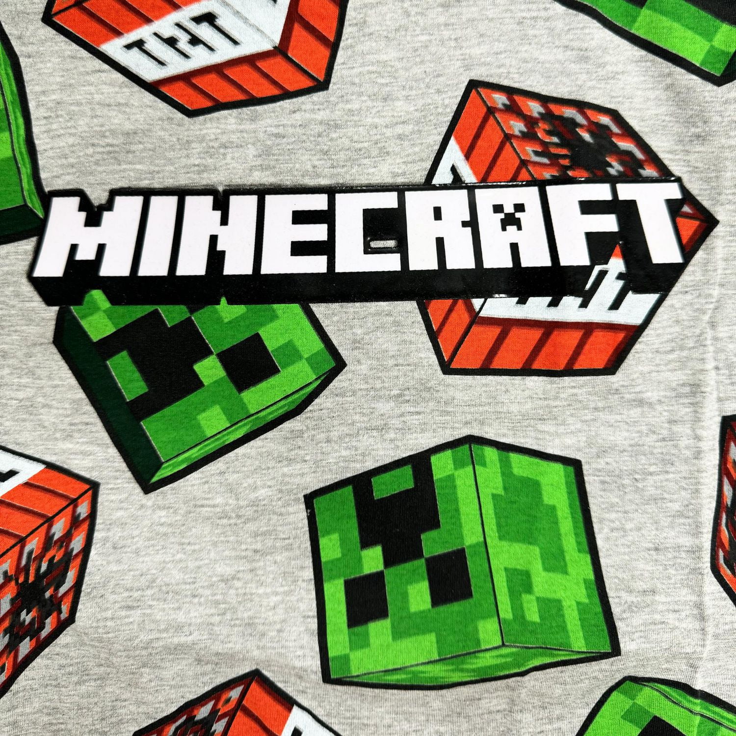 Minecraft T-shirt à manches courtes avec logo Creeper pour garçon