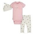 thumbnail image 1 of Gerber® Baby Girls’ 3-Piece Organic Set - Pink, 1 of 6