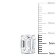 thumbnail image 2 of Miabella Emerald-Cut Created White Sapphire Solitaire Stud Earrings in Sterling Silver, 2 of 3