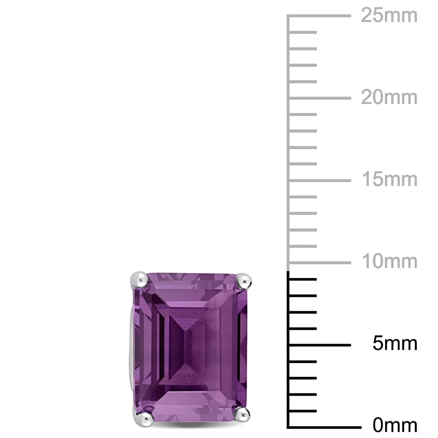 Miabella Emerald-Cut Simulated Alexandrite Solitaire Stud Earrings in Sterling Silver