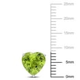 thumbnail image 2 of Miabella Peridot Solitaire Heart Stud Earrings in Sterling Silver, 2 of 3