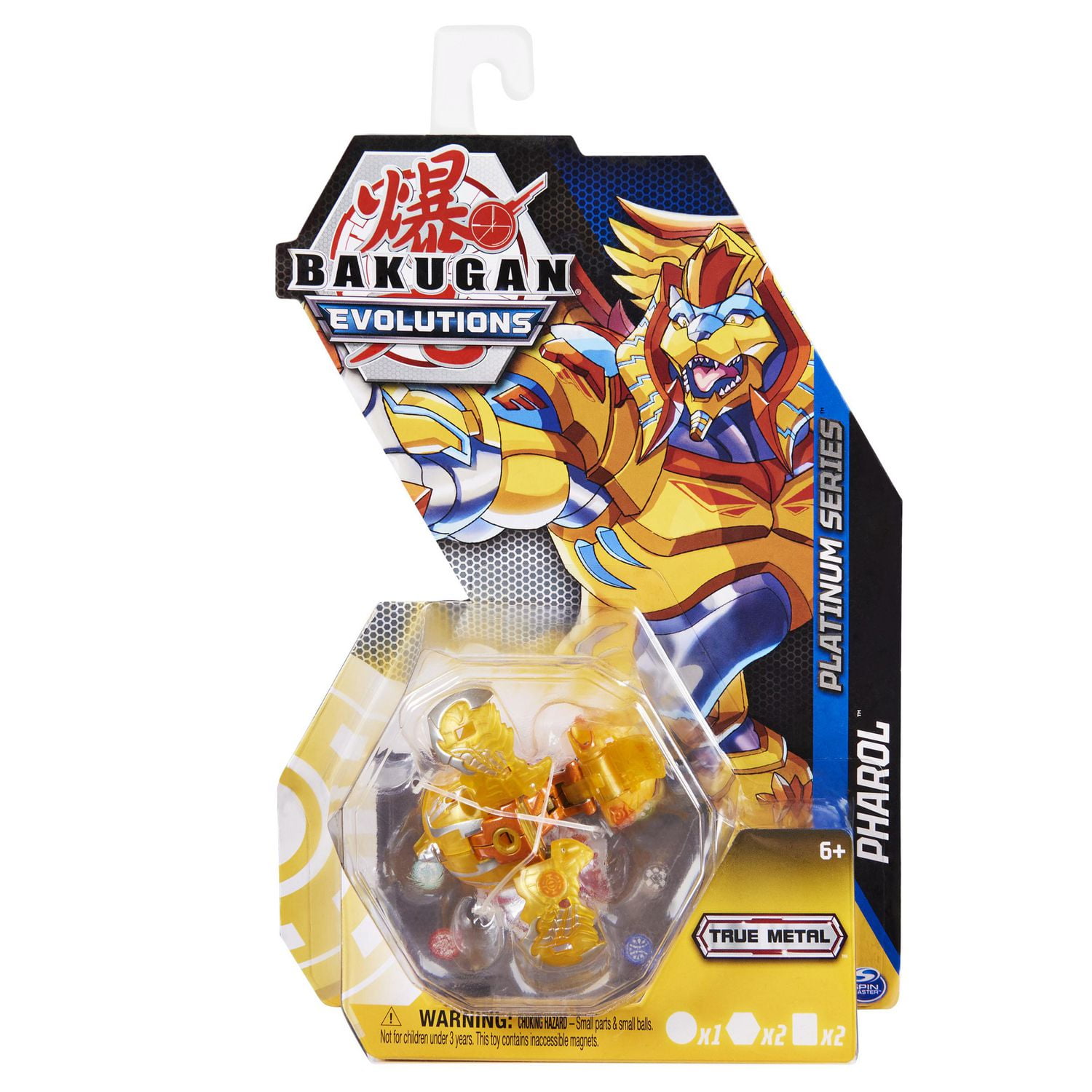 Bakugan Evolutions, Pharol, Platinum Series True Metal Bakugan, 2 BakuCores  and Character Card, Kids Toys for Boys, Ages 6 and Up