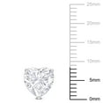 thumbnail image 2 of Miabella Moissanite Solitaire Heart Stud Earrings in Sterling Silver, 2 of 4