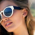 thumbnail image 4 of Miabella Moissanite Solitaire Heart Stud Earrings in Sterling Silver, 4 of 4
