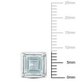 thumbnail image 2 of Miabella Square-Cut Aquamarine Sterling Silver Solitaire Earrings, 2 of 4