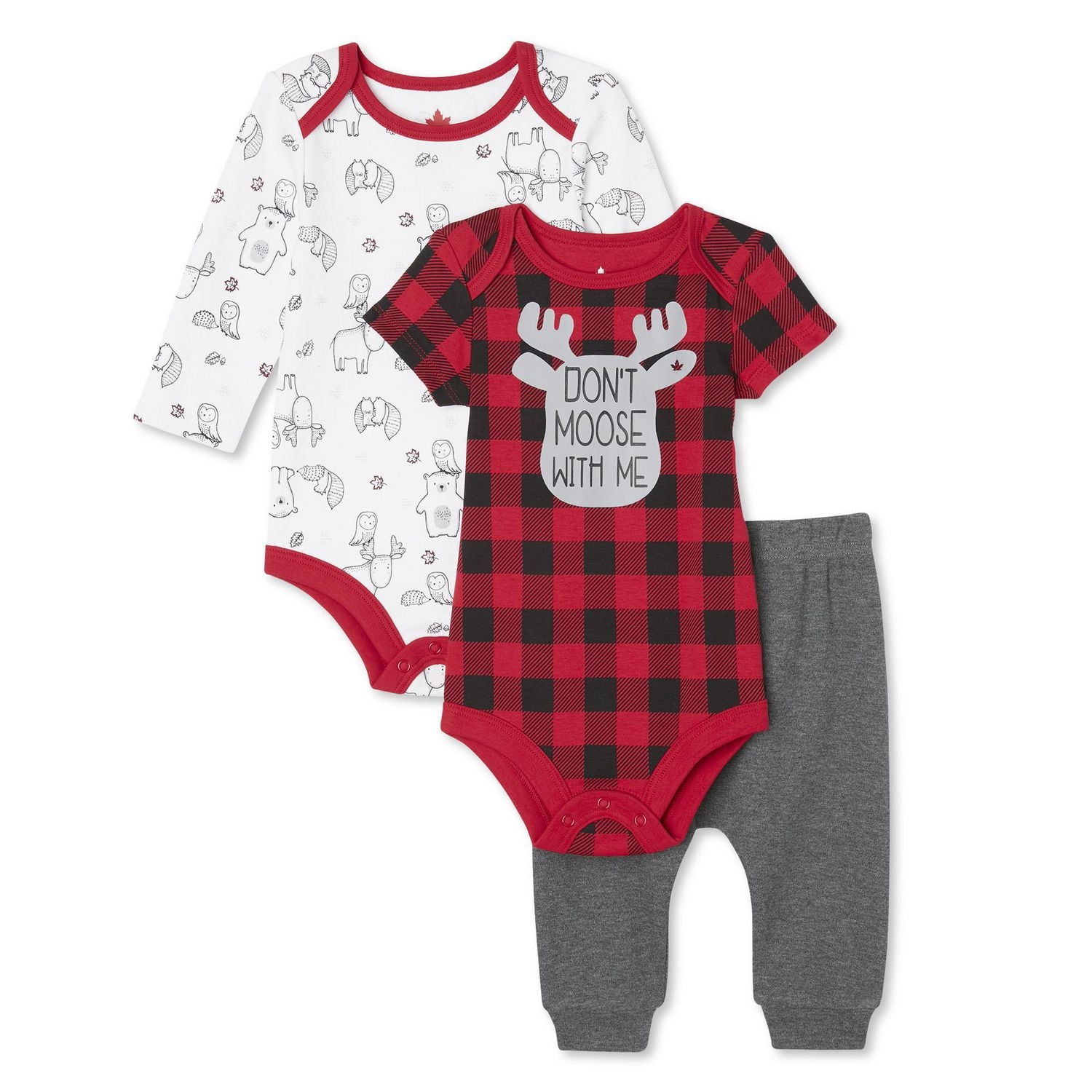 Canadiana Infants' Unisex Bodysuits and Pant 3Piece Set Walmart Canada