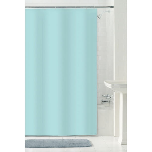 Rideau de douche en tissu Aspen Home Trends, 178 cm x 183 cm (70 po x 72  po), gris Motif de forêt de trembles majestueux 