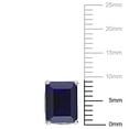 thumbnail image 2 of Miabella Emerald-Cut Created Blue Sapphire Solitaire Stud Earrings in Sterling Silver, 2 of 4