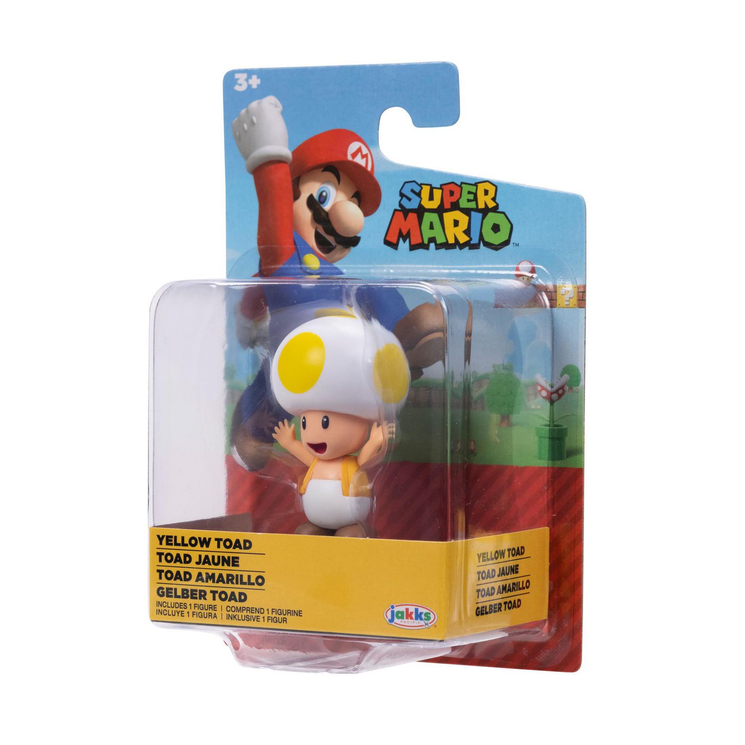 Jakks Figurine Super Mario Bros 4 pouces articulé - Toad jaune