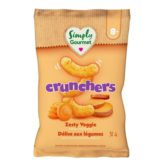 Simply Gourmet Crunchers Zesty Veggie baby snack, Tasty and nourishing corn snacks