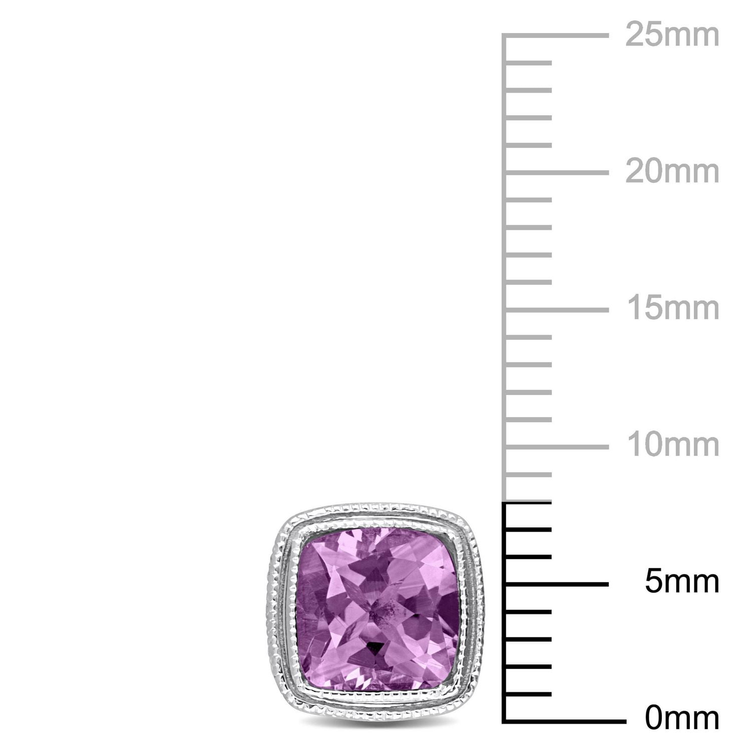 Boucles d'oreilles Miabella à Solitaire Améthyste en Argent Sterling