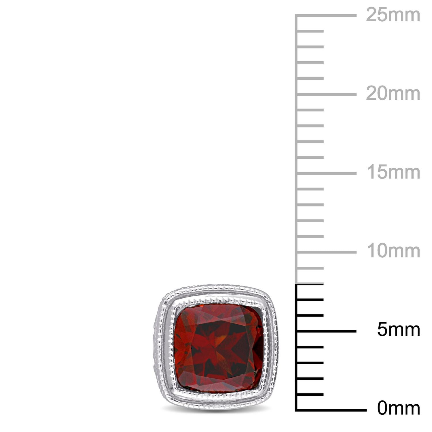 Boucles d'oreilles Miabella à Solitaire Grenat en Argent Sterling