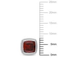 thumbnail image 2 of Miabella Garnet Sterling Silver Solitaire Vintage Stud Earrings, 2 of 3