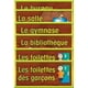 Enseignes de porte d'école en français - paquet de 6 – image 1 sur 1