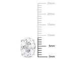 thumbnail image 2 of Miabella White Topaz Solitaire Oval Stud Earrings in Sterling Silver, 2 of 4