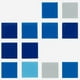 Rideau ou doublure de rideau de douche Geo Matrix en PEVA Mainstays, 178 cm x 183 cm (70 po x 72 po), bleu Motif de tuiles géométriques – image 3 sur 5