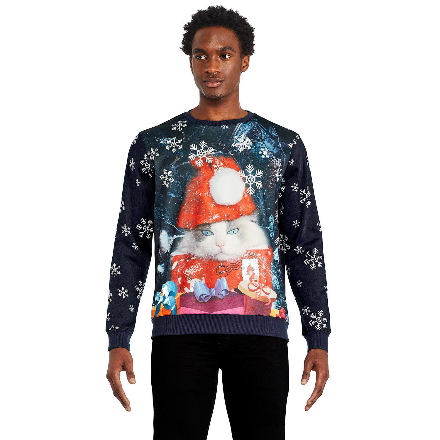 George Men's Christmas Crew Neckline Sweatshirt