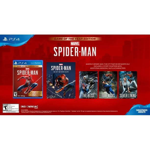 Marvel's Spider-Man: Game of the Year Edition (PS4), Playstation 4 