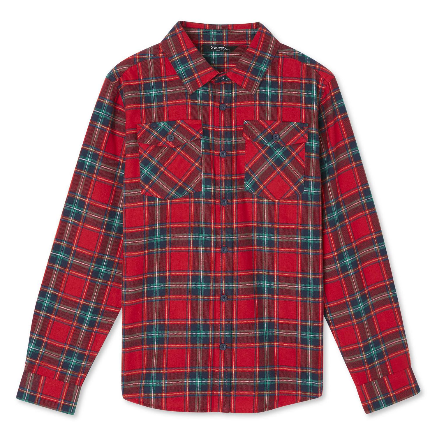 George Boys' Holiday Plaid Shirt | Walmart Canada