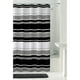 Rideau ou doublure de rideau de douche à rayures James en PEVA Mainstays, 178 cm x 183 cm (70 po x 72 po), noir Rideau de douche – image 1 sur 5