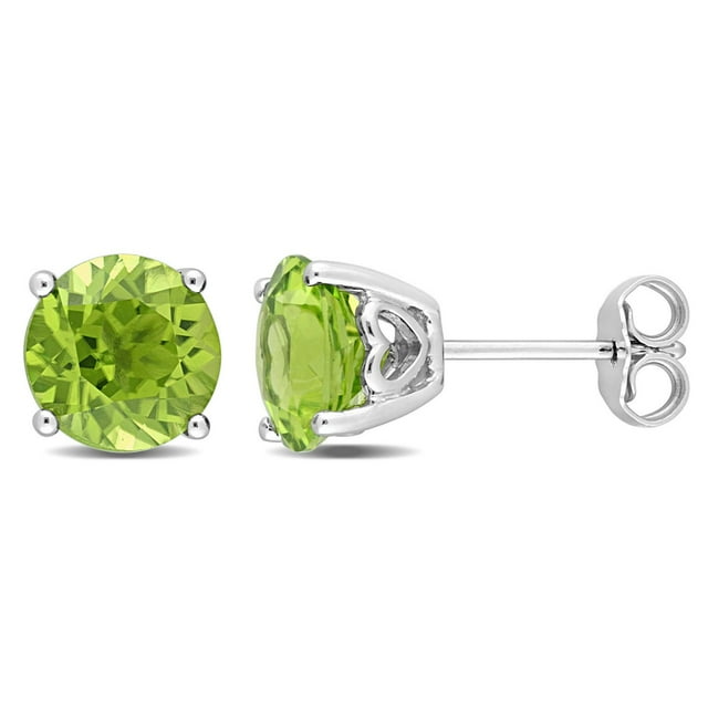 Boucles d'oreilles Miabella à Solitaire Péridot en Argent Sterling