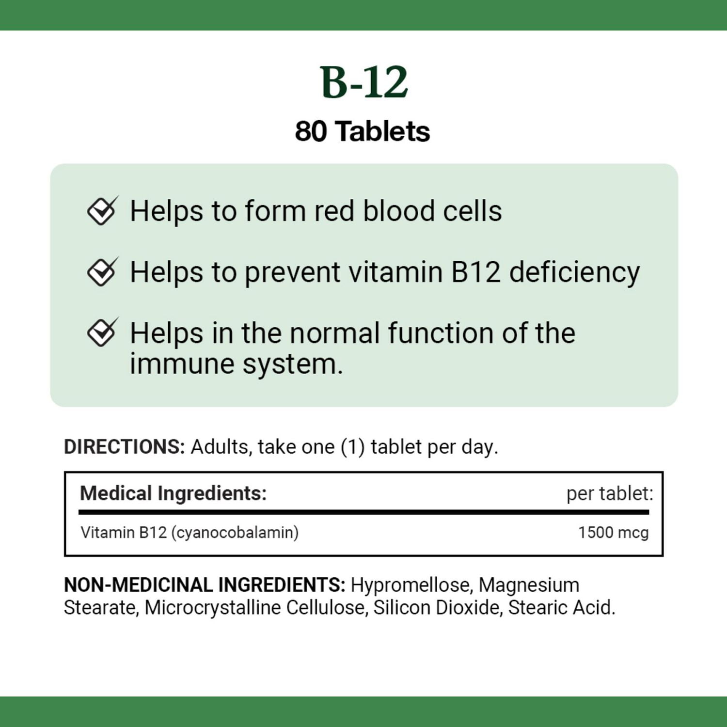 NATURE'S BOUNTY Vitamin B-12, Time Release, Helps in Energy Metabolism, Helps Form Red Blood Cells, Helps Prevent B-12 Deficiency, Helps the Immune System, Tablets 80.0 count, 80 Tablets