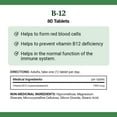 thumbnail image 4 of NATURE'S BOUNTY Vitamin B-12, Time Release, Helps in Energy Metabolism, Helps Form Red Blood Cells, Helps Prevent B-12 Deficiency, Helps the Immune System, Tablets 80, 4 of 6