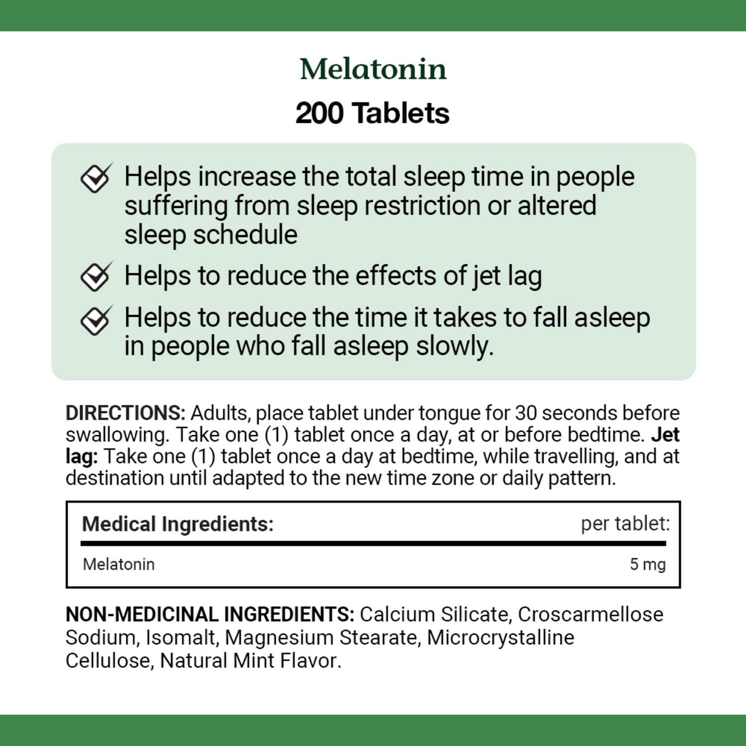 NATURE'S BOUNTY Melatonin, Quick Dissolve, 5 mg, Helps Reset Sleep-wake Cycle, Helps Increase Total Sleep Time, Helps To reduce the time it takes to Fall Asleep, Tablets 200.0 count, 200 Tablets