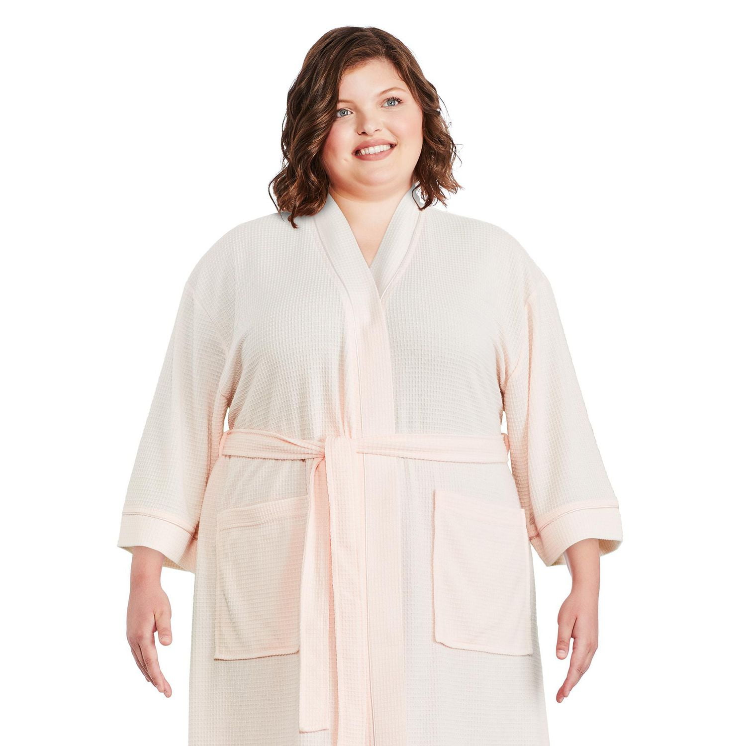 Plus Women's Waffle Knit Robe Walmart Canada