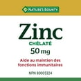 thumbnail image 3 of NATURE'S BOUNTY Zinc, 50 mg, Helps Immune Function, Helps Metabolize Nutrients, Aids Tissue Formation, For Good Health & Healthy Skin, Caplets 100, 3 of 6